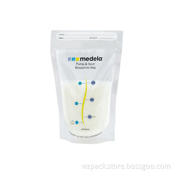 FDA certificated plastic breast milk storage bag large plastic storage bag E-2